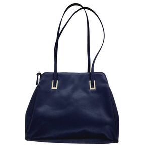 Retro Kathy Ireland navy blue nylon purse Satchel shoulder bag